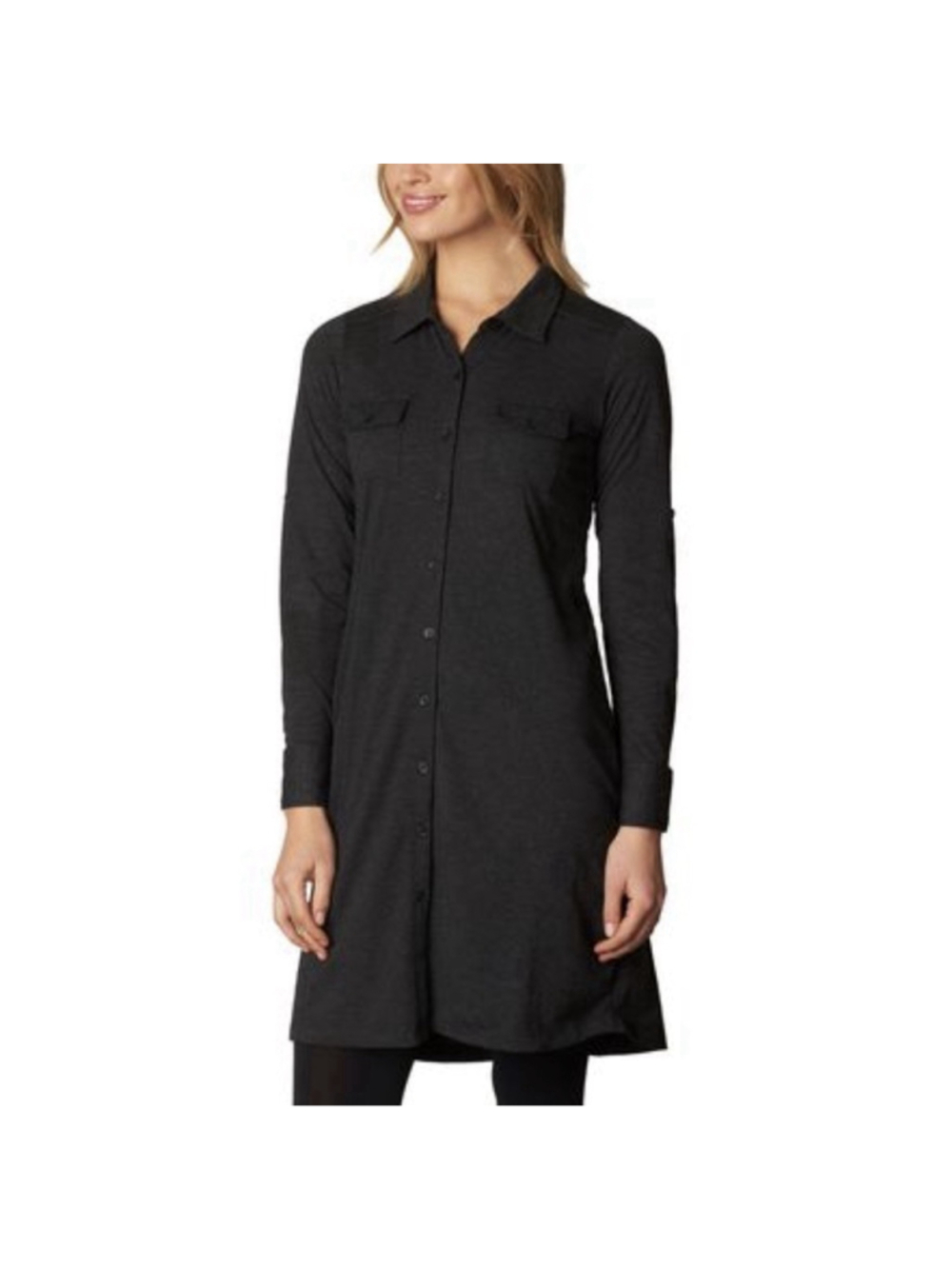 prAna Besha Wool Blend Shirt Dress Small Gray
